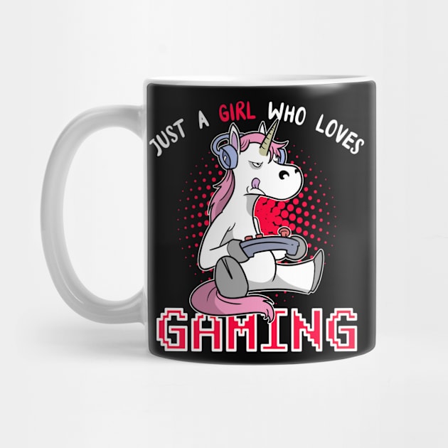 Just A Girl Who Loves Gaming Unicorn Gamer Nerd PC by ModernMode